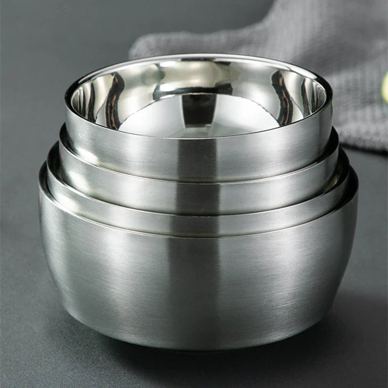Axyaa Stainless Steel Thermal Insulated Rice Bowl Set