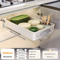 Axyaa Seasoning Storage Rack Cabinet Shelf with Sliding Pantry Basket Tray