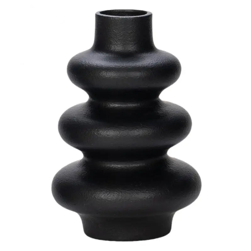 Axyaa Beige Ceramic Vase: Home Decor Flower Arrangement for Garden, Living Room, Office