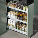 Axyaa 2-Layer Seasoning Storage Pull Out Organizer Rack for Kitchen Cabinet Drawers
