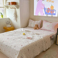 Axyaa Cartoon Ice Silk Summer Blanket: Double-Sided Cool Feeling Lightweight Duvet