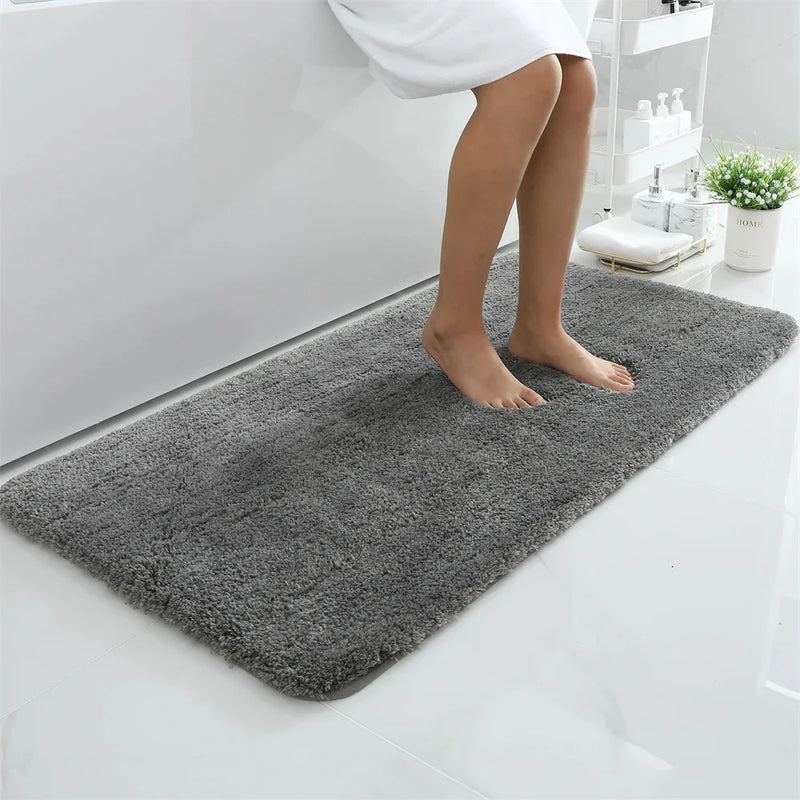 Axyaa Plush Bathroom Rug: Absorbent, Quick Dry, Non-Slip Floor Mat