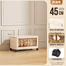 Axyaa 45cm Foldable Plastic Storage Box with Wheels, Multi-Layer Cabinet Organizer