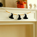 Axyaa Halloween Witch Hat Wood Bead Garland Spooky Decor Ornaments