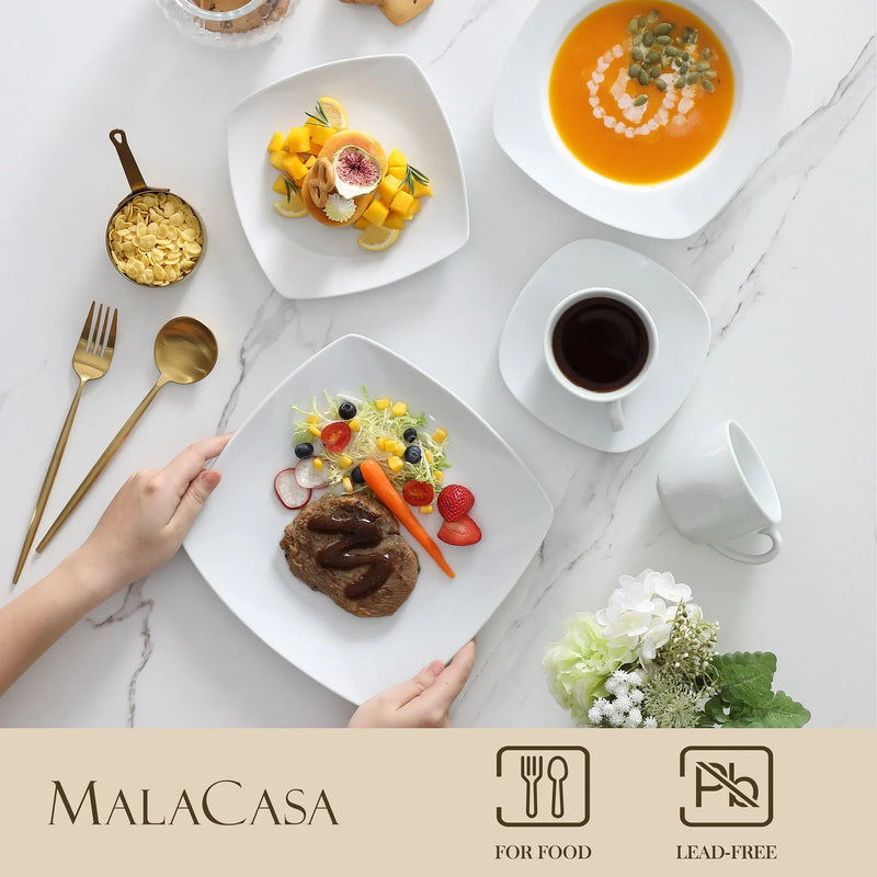 Axya Porcelain Dinner Tableware Set for 12 Person