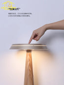 Axyaa Solid Wood Ceil Table Lamp Touch Switch LED Modern Lighting, Minimalist Design