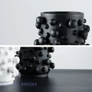 Axyaa Abstract Dots Resin Vase with Round Irregular Bumps
