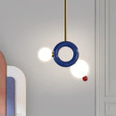 Axyaa Blue Resin Pendant Lamp - Modern Minimalist Home Decor Lighting