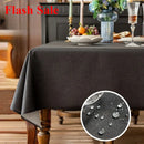 Axyaa Solid Color Tablecloth | Imitation Cotton & Linen | Straight-Edge | Dining Table Cloth