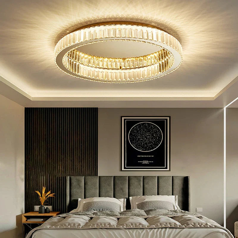 Axyaa Crystal LED Ceiling Lights for Home Living Room Decor