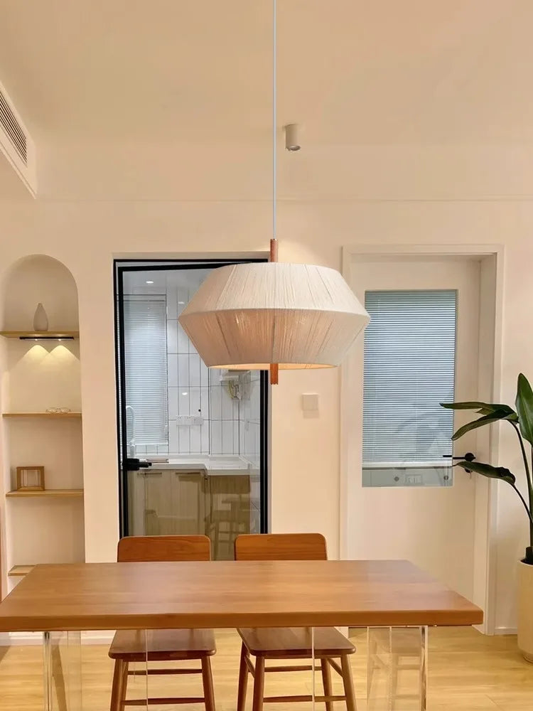 Axyaa Wabi Sabi Cotton Thread LED Pendant Lights for Dining Room Decor