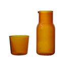Axyaa 550ml Bedside Water Carafe and Glass Set in Blue, Amber, Teal, Grey Glass