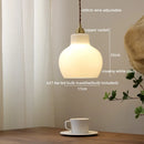 Axyaa Nordic Glass Copper LED Pendant Lamp for Dining Room and Bedroom