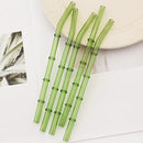 Axyaa 8pcs High Borosilicate Glass Drinking Straw Set, Reusable Eco-Friendly Bar Accessories