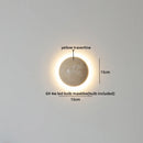 Axyaa Wabi-Sabi Glass Wall Lamp with LED Bulb, Yellow Travertine, Indoor Wall Light