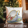 Axyaa Christmas Animal & Snowman Pillow Cover for Sofa, Bedroom, Car