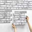 Axyaa 3D Brick Wall Stickers: 10Pcs Peel and Stick Adhesive Tiles, Waterproof Kitchen Decor