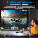 Axyaa WiFi 6 Bluetooth 5.1 4K Video Projector 1100ANSI Auto focus Portable Home Projector