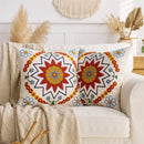 Axyaa Bohemian Tribal Embroidered Mandala Cushion Cover 45x45cm for Home Living Room
