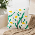 Boho Floral Tufted Cotton Throw Pillow Cover for Couch and Bed by Axyaa