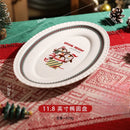 Axyaa Christmas Ceramic Dim Sum Plate | Cute Festive Cutlery Design | Creative Gift