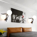 Axyaa LED Glass Wall Lampshade with Double Heads for Indoor Spaces