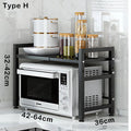Axyaa Microwave Oven Rack Shelf Organizer Pan Pot Holder Storage Stand