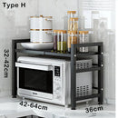 Axyaa Microwave Oven Rack Shelf Organizer Pan Pot Holder Storage Stand