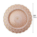 Axyaa Round Glass Fruit Plate for Elegant Living Room Dining