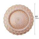 Axyaa Round Glass Fruit Plate for Elegant Living Room Dining