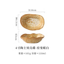 Axyaa Coarse Pottery Shell Plates Set of 4 - Japanese Ceramic Tableware