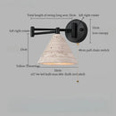 Axyaa Vintage LED Wall Lamps Swing Arm Pull Chain Switch Living Room Lights