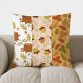 Axyaa Autumn Leaves Pattern Decorative Pillow Cover for Sofa, Bedroom, Car