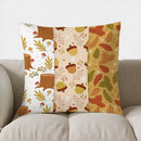 Axyaa Autumn Leaves Pattern Decorative Pillow Cover for Sofa, Bedroom, Car