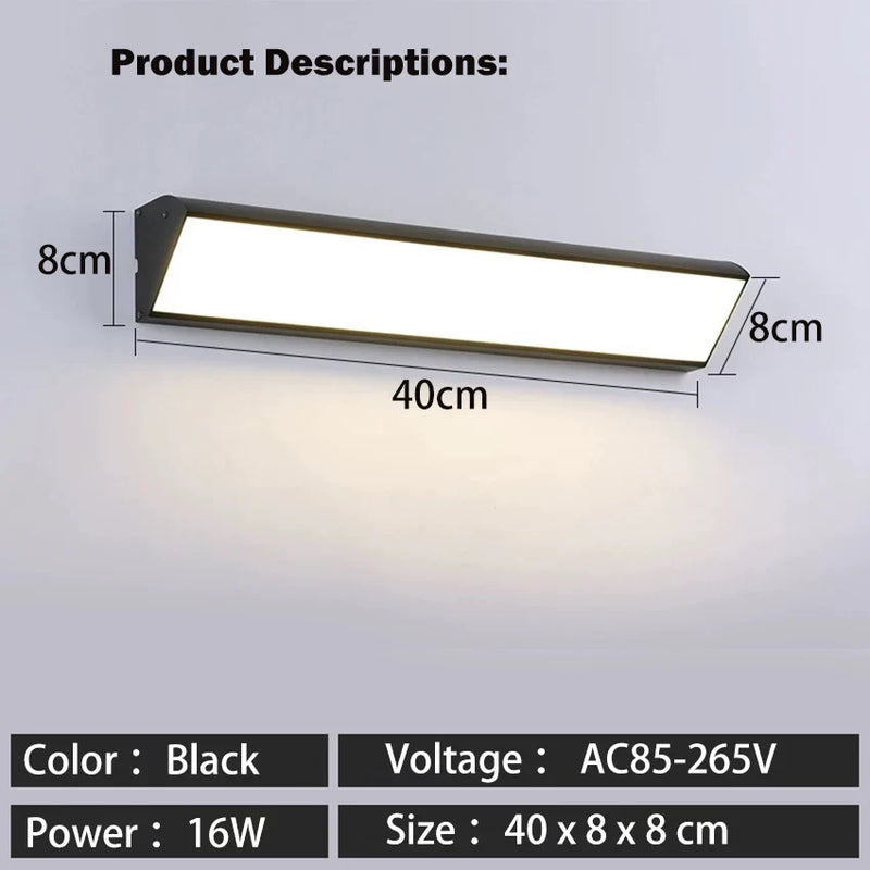 Axyaa Outdoor Wall Wash Lamp | Waterproof Villa Courtyard Light