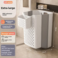 Axyaa Foldable Laundry Basket: Large Capacity Wall Mount Storage Bag for Clothes, Toys & Organizers