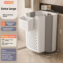 Axyaa Foldable Laundry Basket: Large Capacity Wall Mount Storage Bag for Clothes, Toys & Organizers