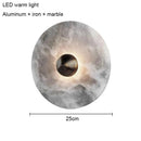 Axyaa Marble Round Wall Lamp for Bedroom Living Room Hotel LED Lighting
