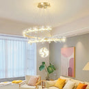 Axyaa Circular Crystal Ceiling Chandelier for Bedroom and Living Room