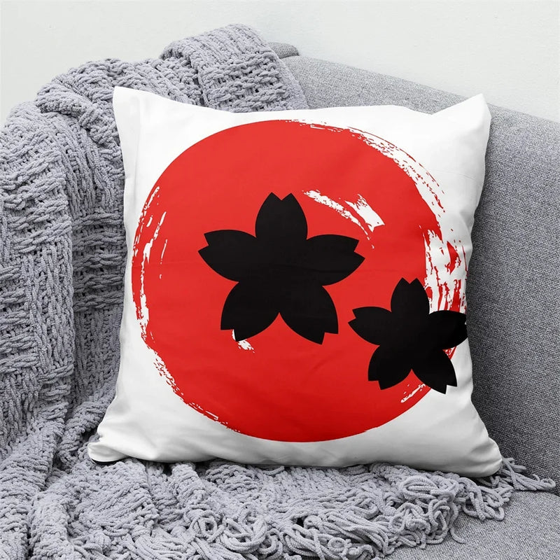 Axyaa Lucky Cat Japanese Style Sofa Bed Pillow Cover: Mount Fuji Japanese Art