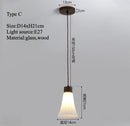 Axyaa Retro Glass Pendant Chandelier: Elegant LED Hanging Light for Home Dining Hall Bedroom