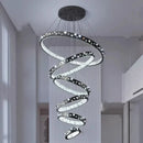 Axyaa Crystal Chandelier Stair Pendant Lamp Living Room Interior Lighting Home Decoration