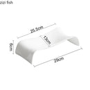 Axyaa White Ceramic Pillow Plate Dessert Sushi Specialty Tableware