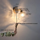 Axyaa Modern Copper LED Wall Lights with Clear Glass Switch