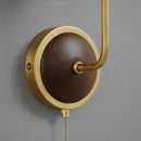 Copper Wall Light with Edison Bulb, Ceramic Base, Adjustable Rotation - Axyaa Brand