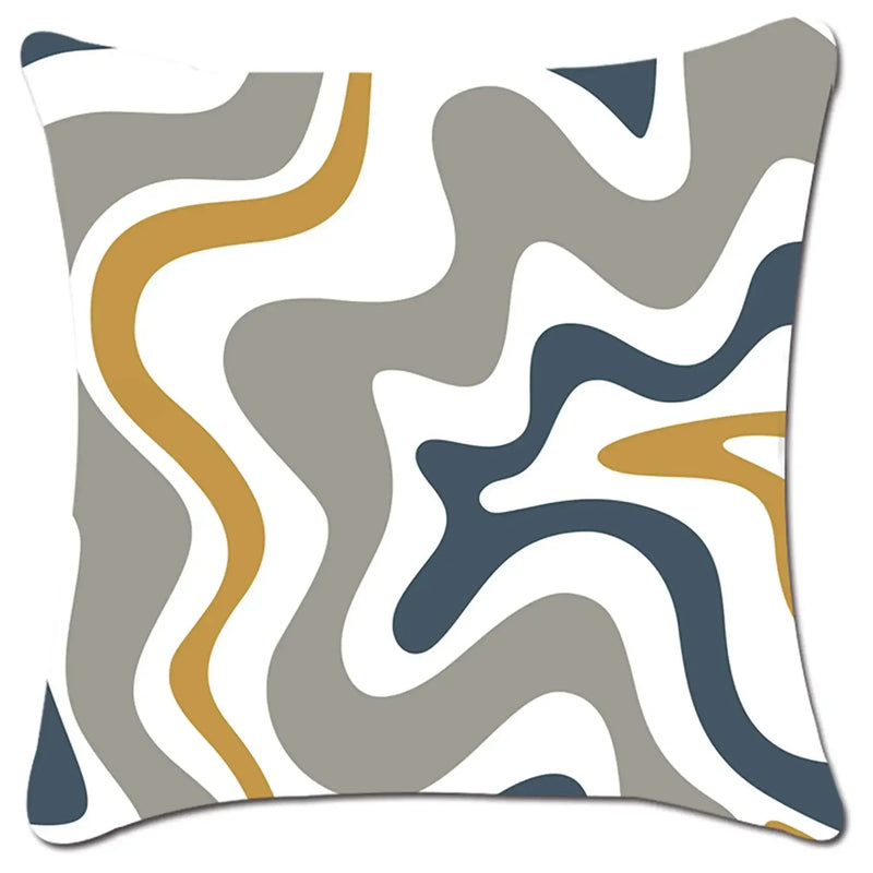 Axyaa Nordic Stripe Printed Pillowcase for Living Room Sofa, Simple Style Cover