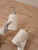 Axya Marble Shower Gel Dispenser, Wabi-Sabi Style Push Bottle, Light Luxury Bathroom Decor