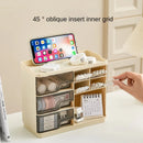 Axyaa Slanted Pen Holder Desk Storage Box with Large Capacity Drawers