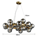 Axyaa Glass LED Pendant Chandelier Light for Living Room and Dining Room