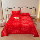 Axyaa Cartoon Panda Flannel Blanket Set with Pillowcases for Sofa Bed Bedspread